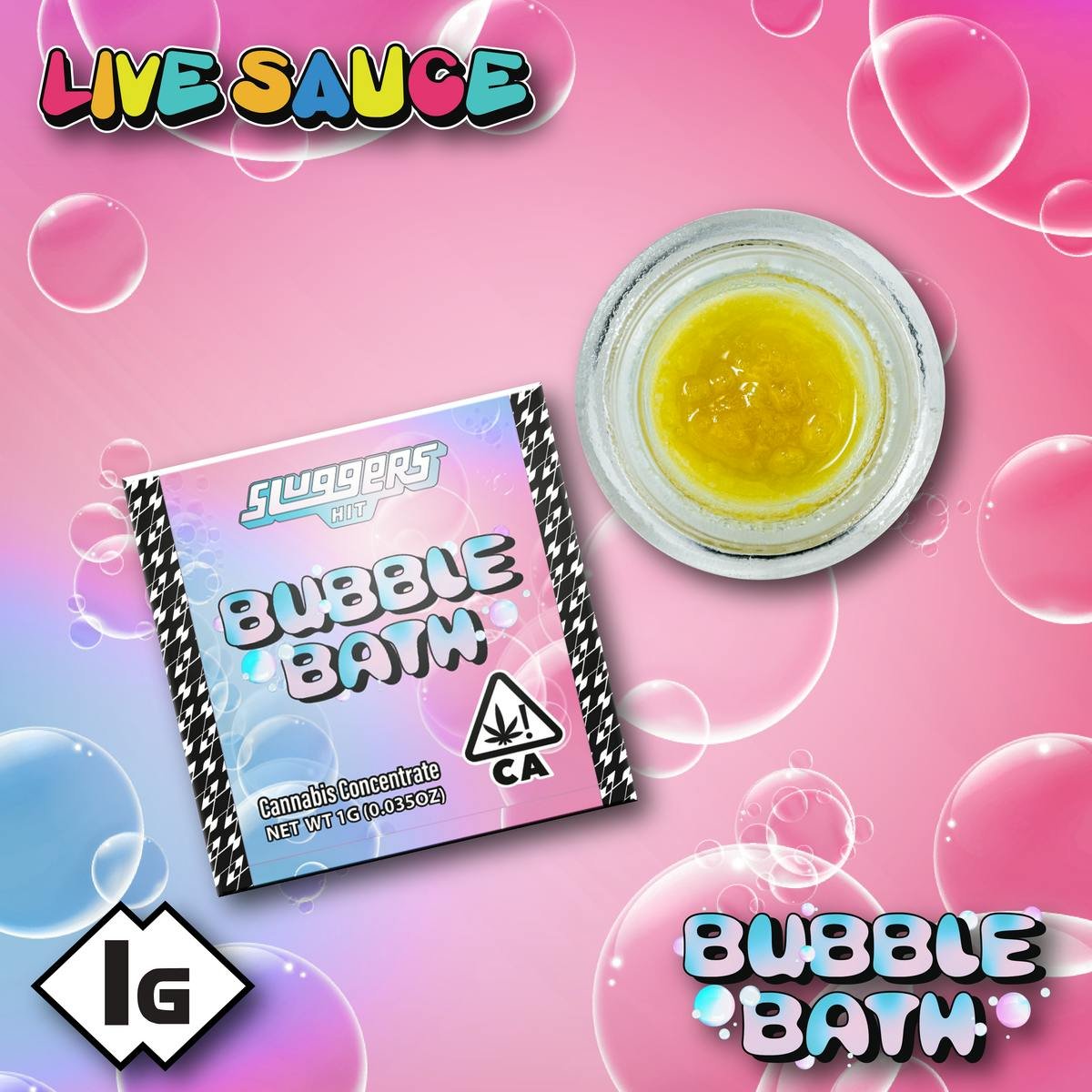 Sluggers Bubble Bath Live Sauce 1G 1 Sluggers Bubble Bath Live Sauce 1G